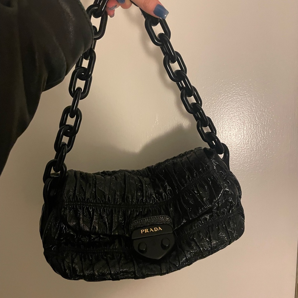 Prada Nappa Gaufre Leather Nappa Gaufre Shoulder Bag